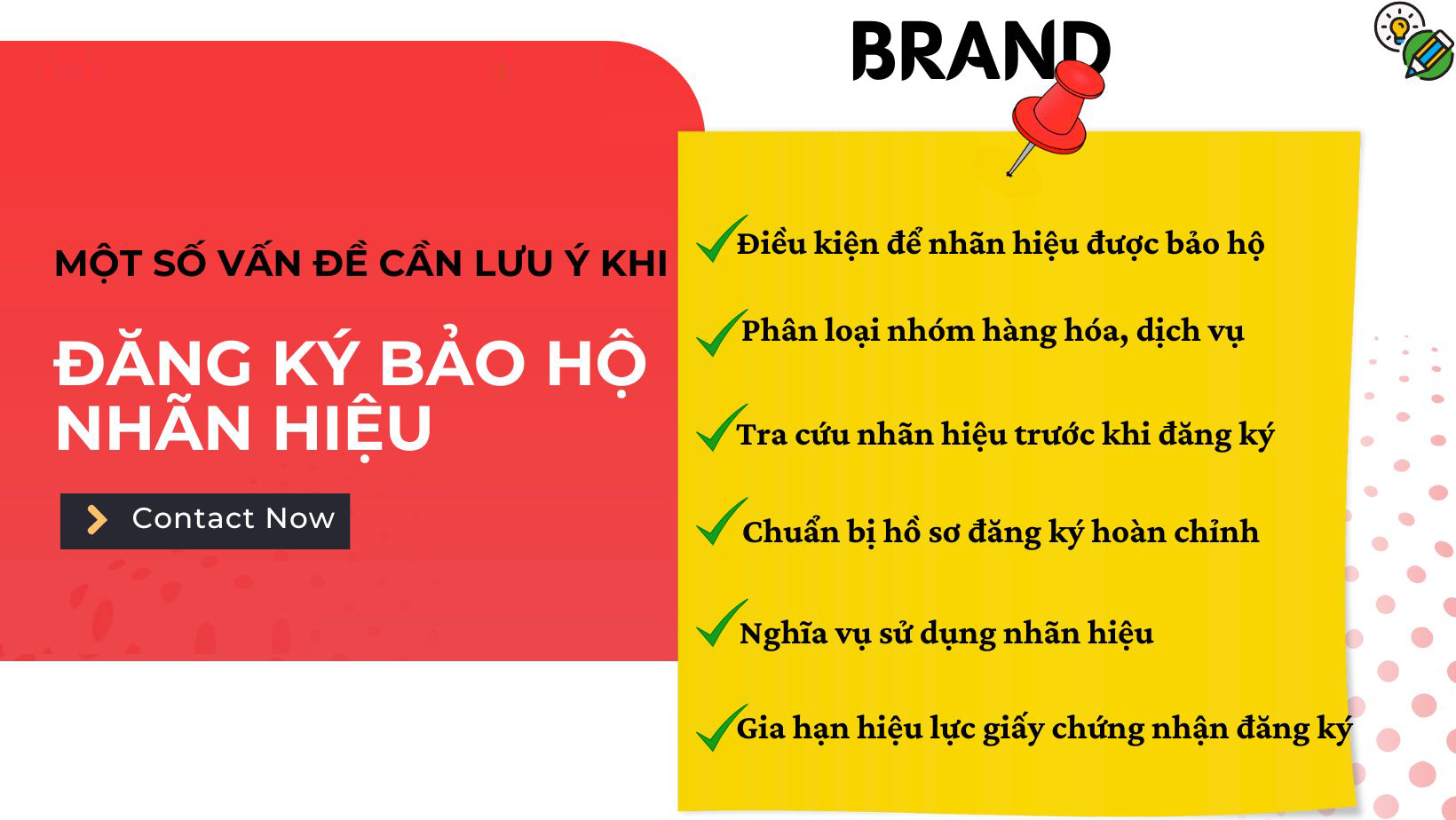 LƯU Ý KHI ĐĂNG KÝ BẢO HỘ NHÃN HIỆU